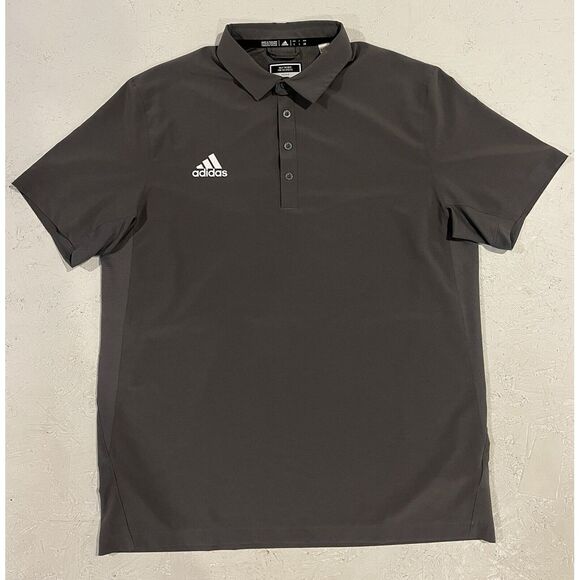 adidas Other - Adidas Golf Polo Gray Short Sleeve Athletic Golf Shirt Mens Sz Large Performance